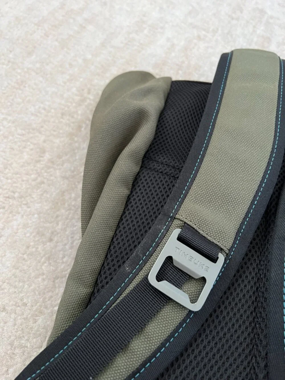 Timbuk2 Moby Laptop Backpack Olive Green Canvas Commuter Daypack School